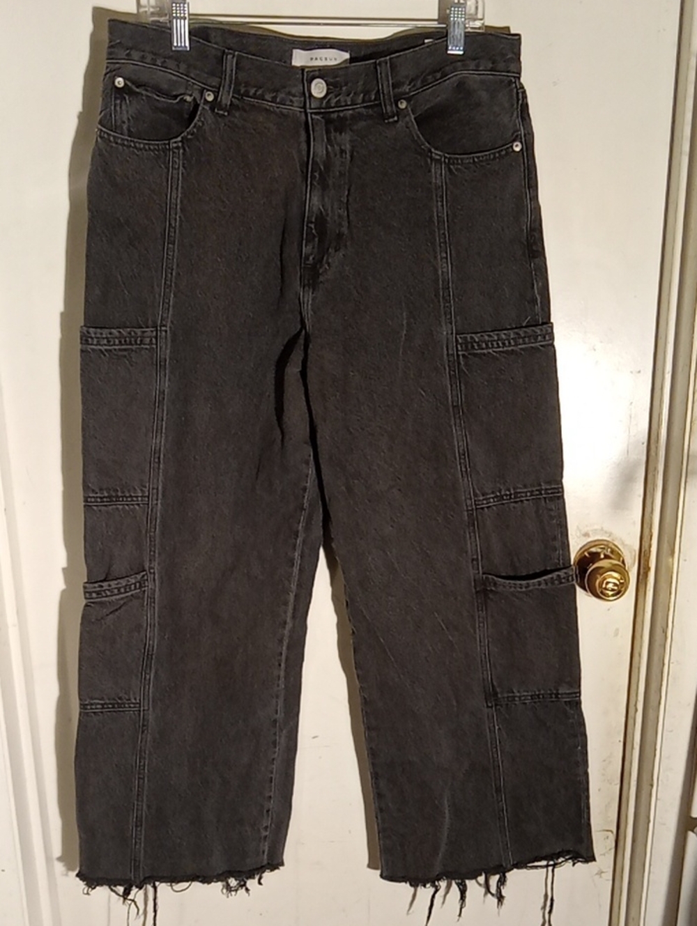 Pants Have Been Cuts Size Is 34-30 Leg In Seam 27" Charcoal Black